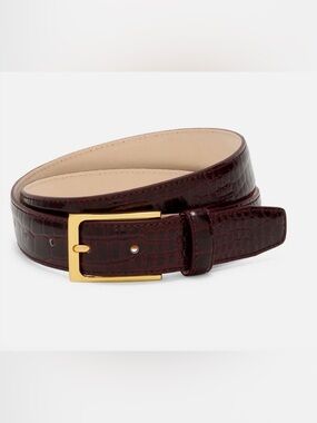 Aureum Bordeaux-Croc-Gold NWT